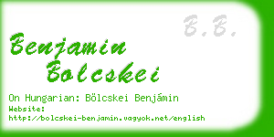 benjamin bolcskei business card