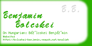 benjamin bolcskei business card